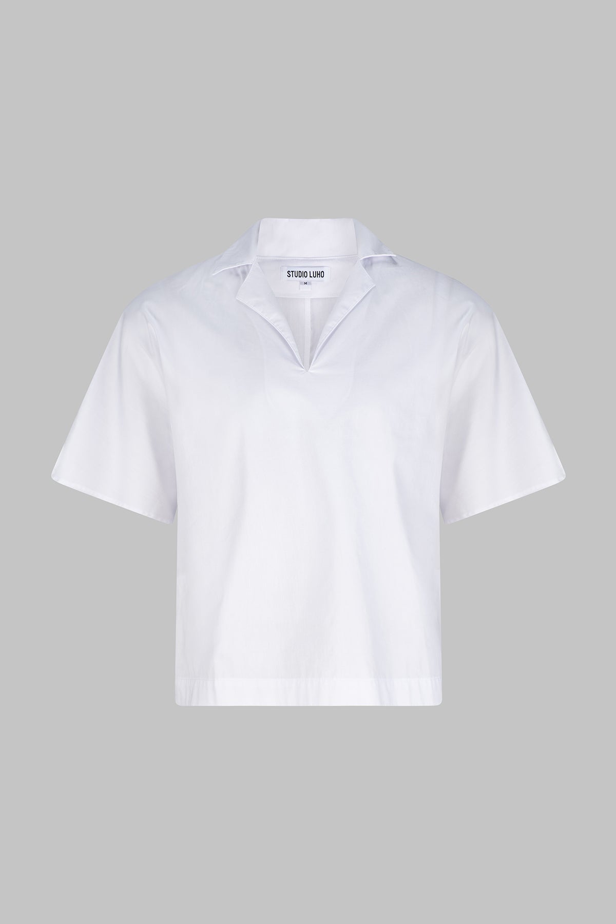 Short Sleeve Cotton Work Shirt - White