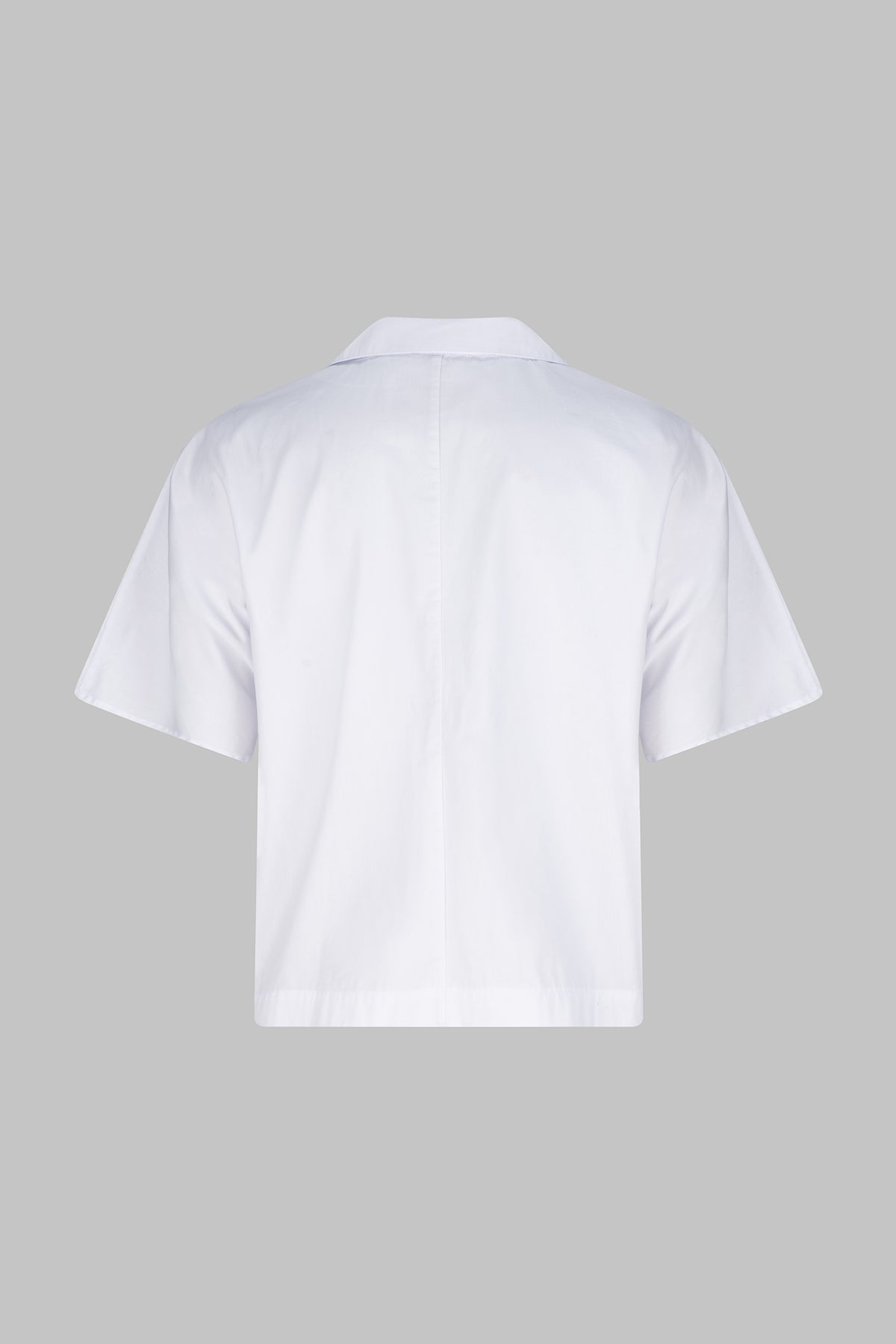 Short Sleeve Cotton Work Shirt - White