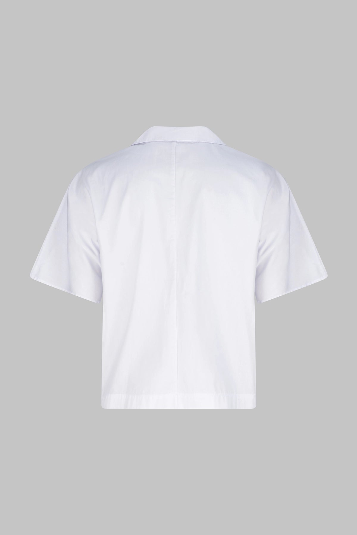 SHORT SLEEVE COTTON WORK SHIRT - WHITE