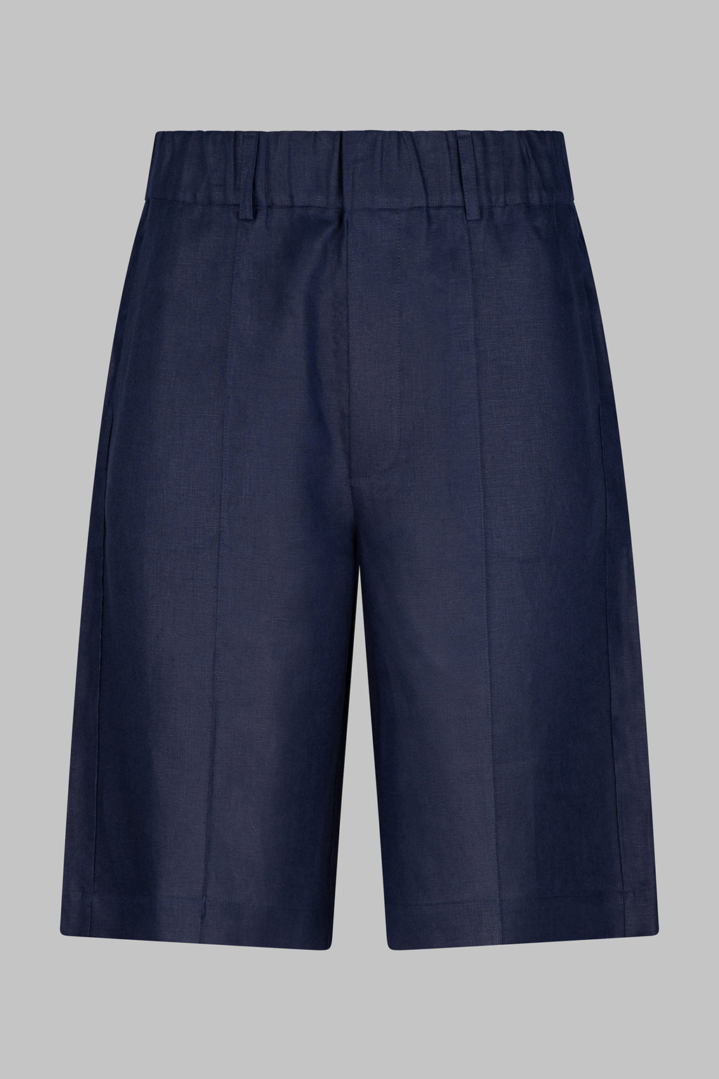 Oversized European Linen Shorts - Navy