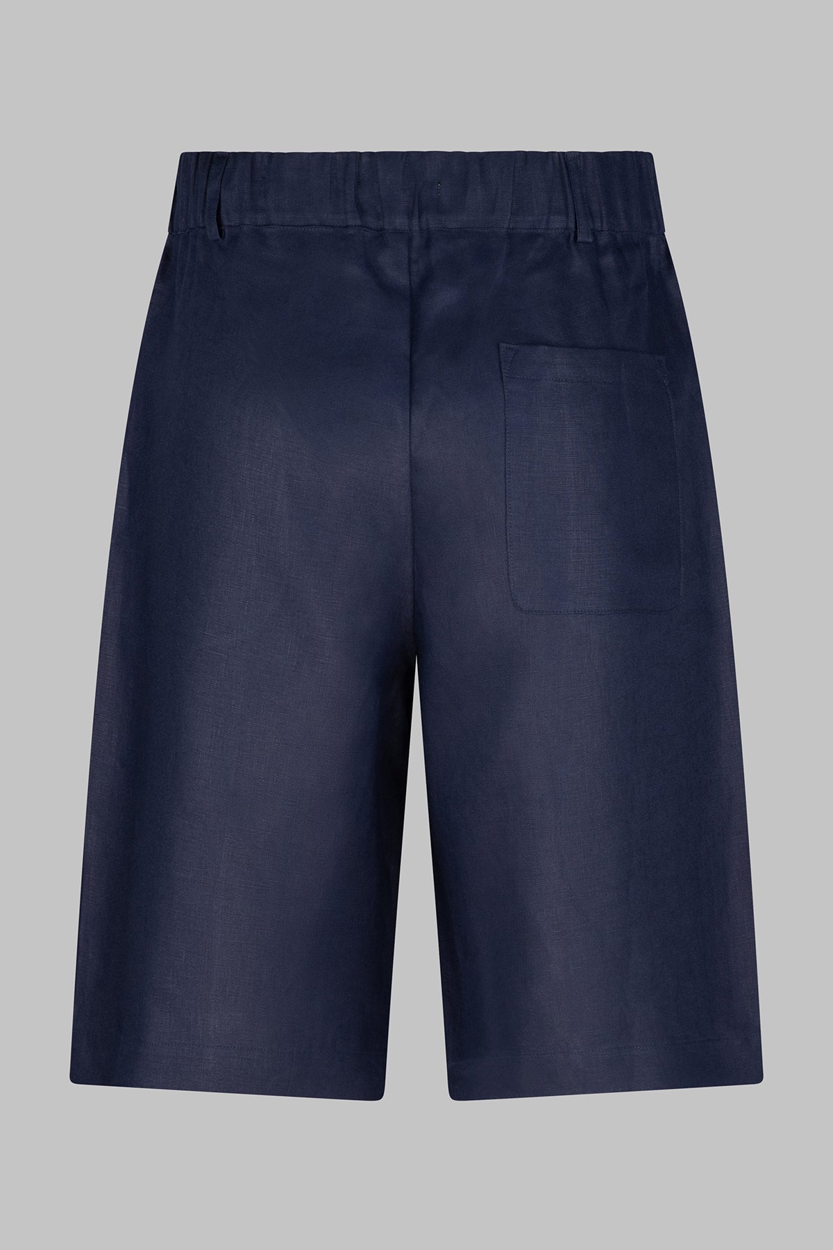 Oversized European Linen Shorts - Navy