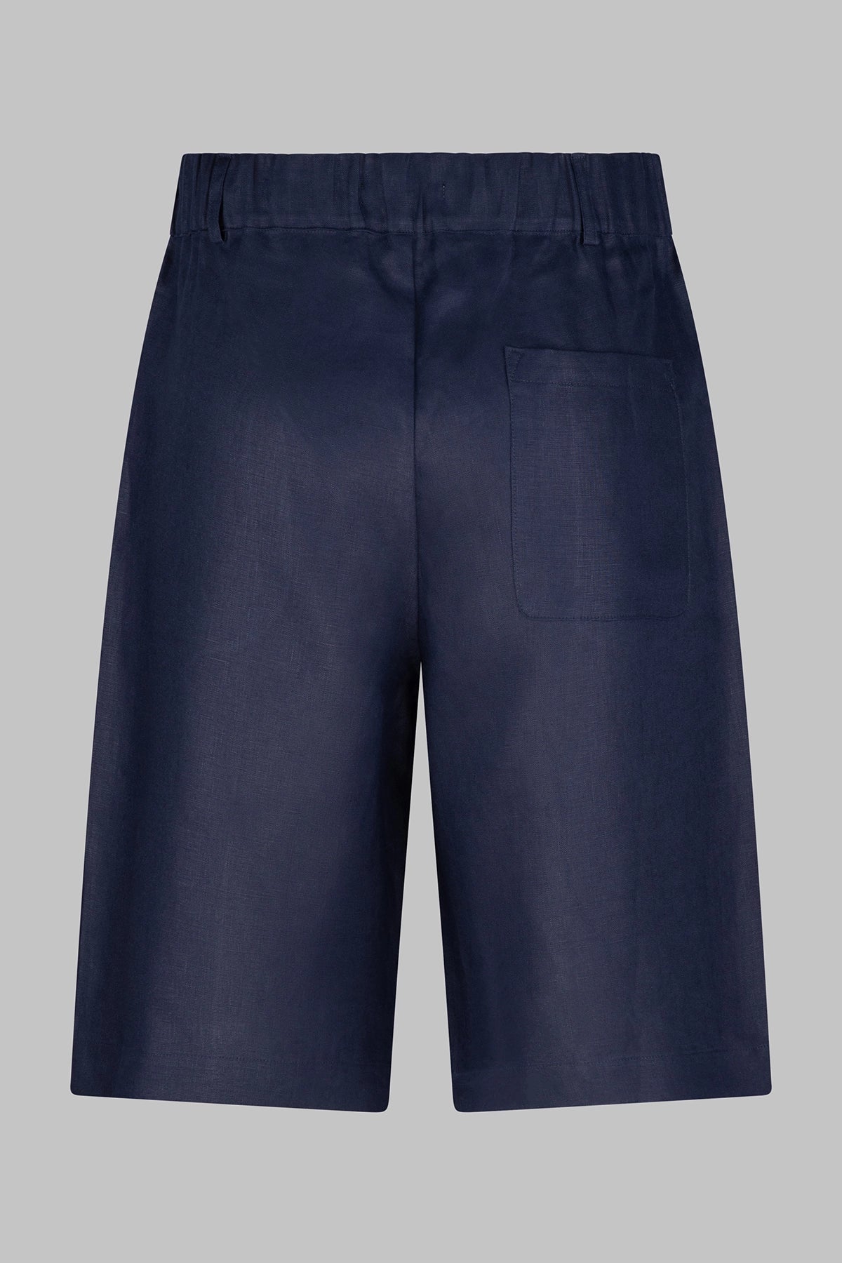 OVERSIZED EUROPEAN LINEN SHORTS - NAVY