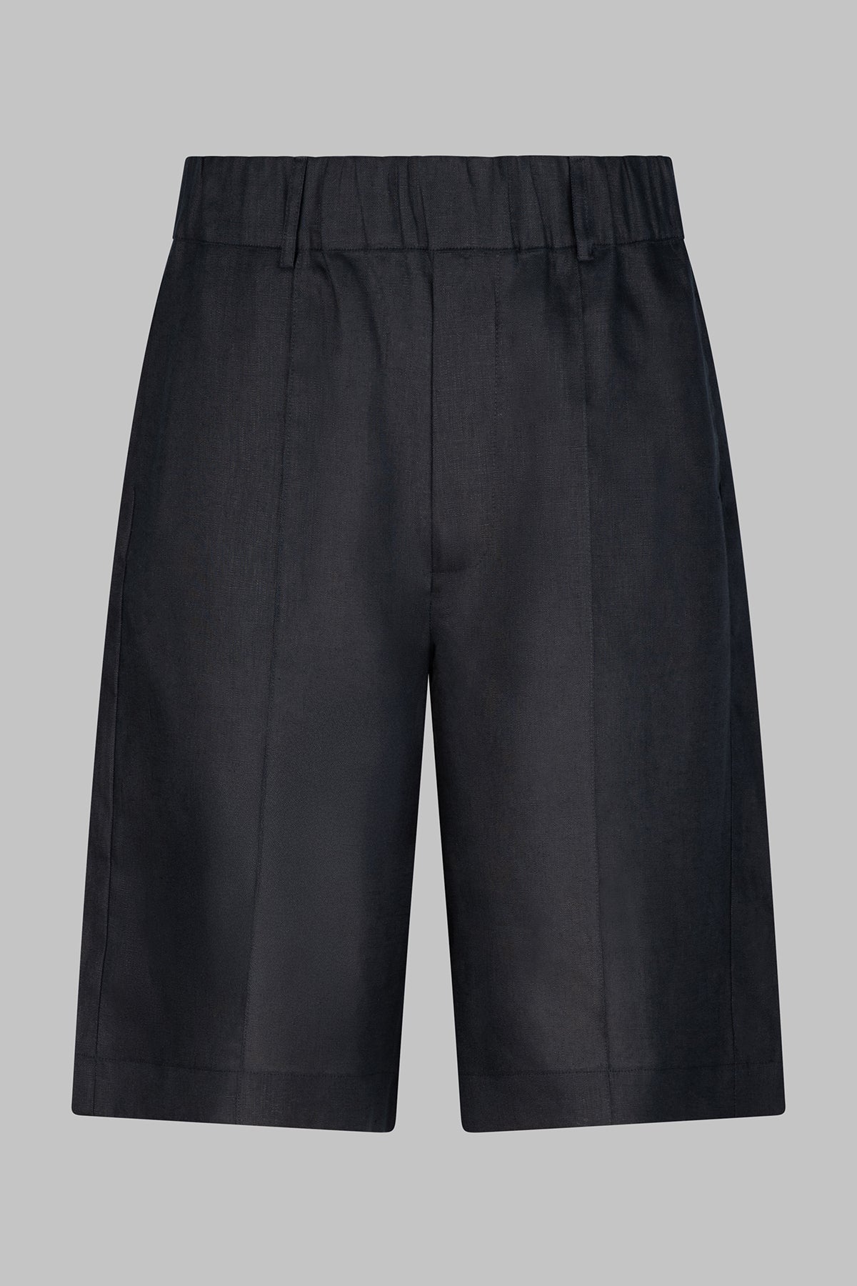 Oversized European Linen Shorts - Black