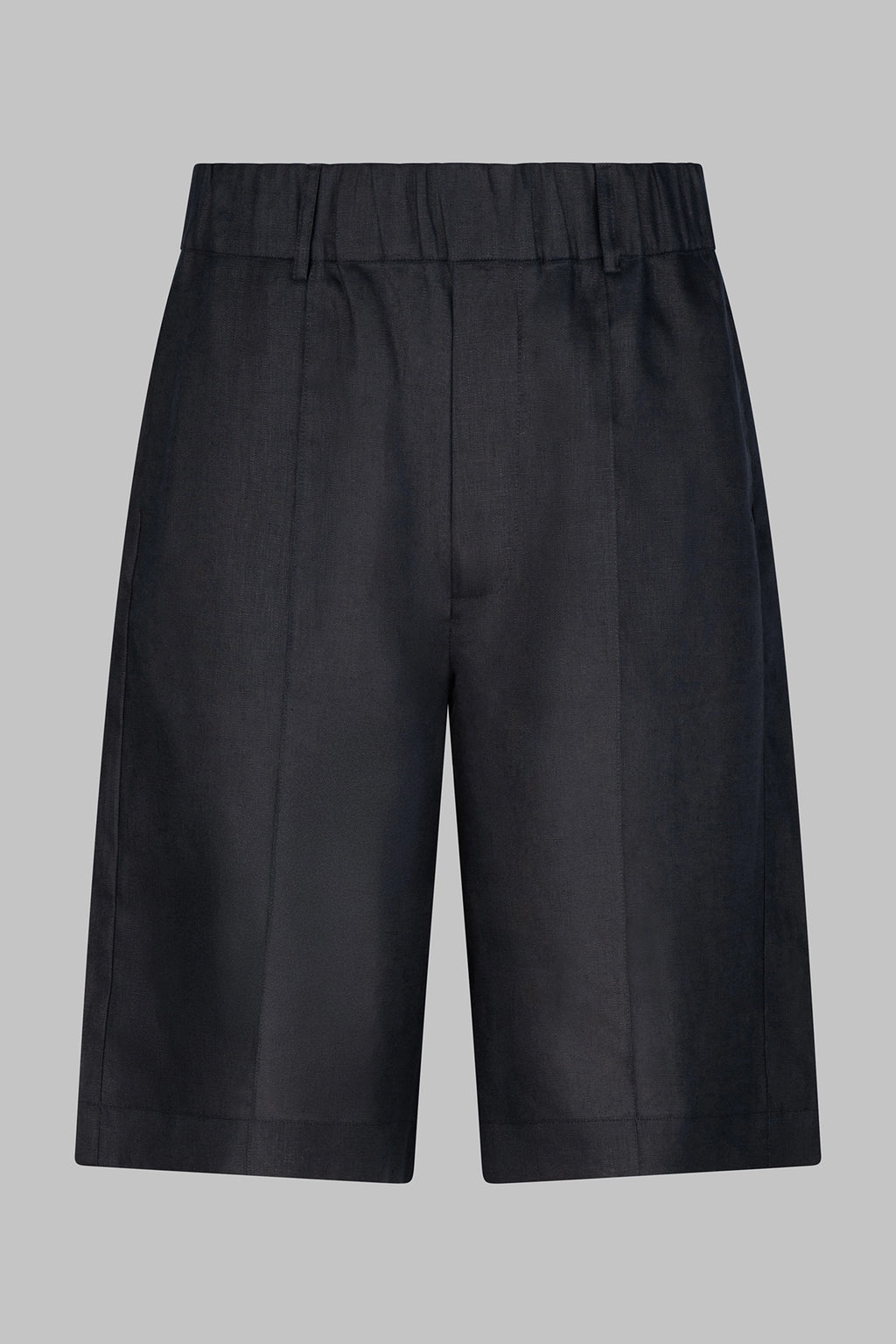 OVERSIZED EUROPEAN LINEN SHORTS - BLACK