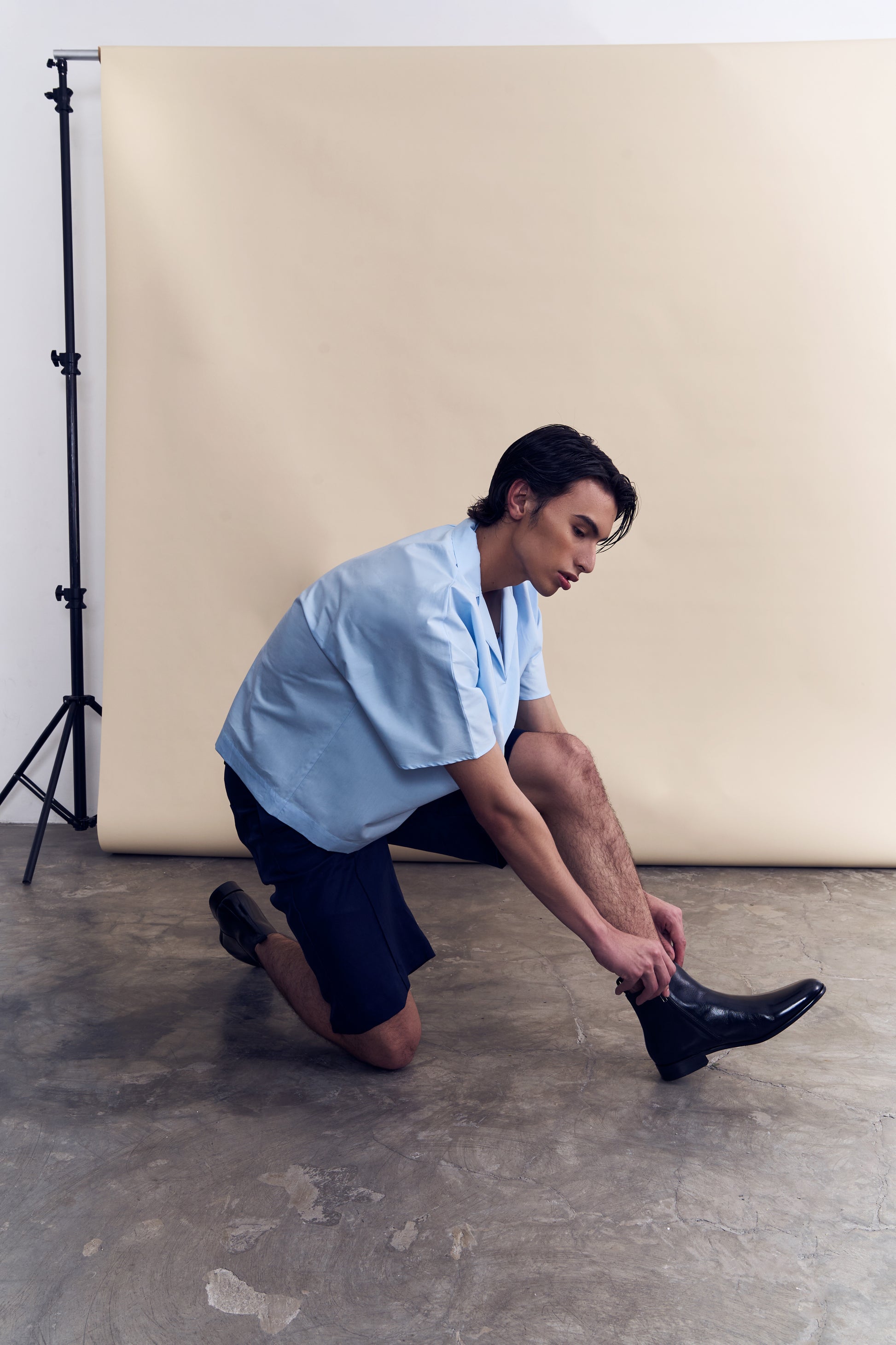 Short Sleeve Work Shirt - Light Blue