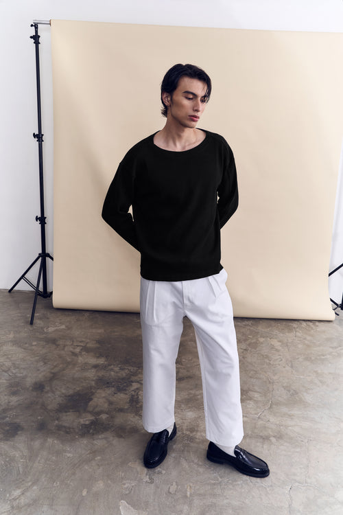 Cotton Work Trouser - White