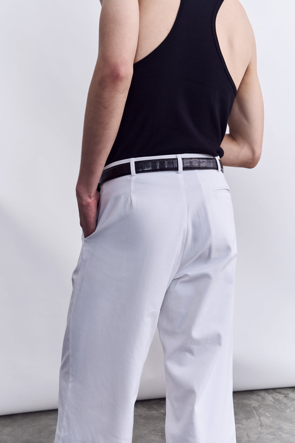 Cotton Work Trouser - White