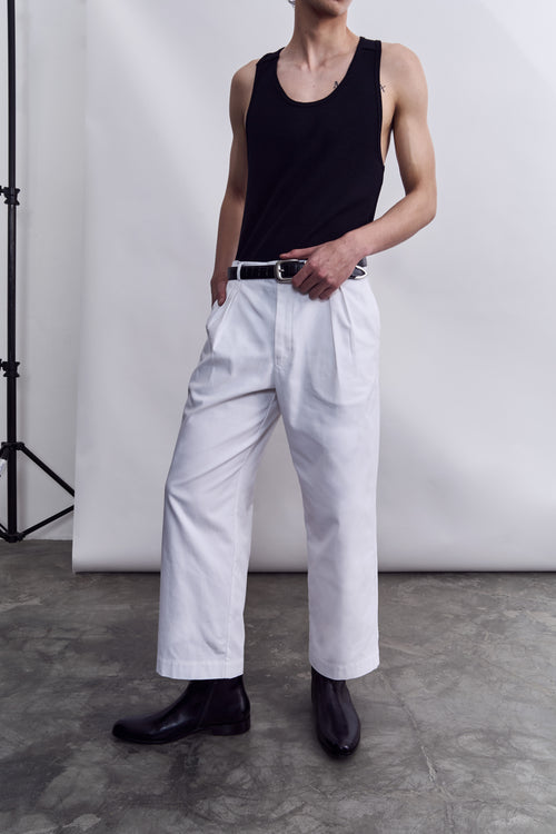 Cotton Work Trouser - White