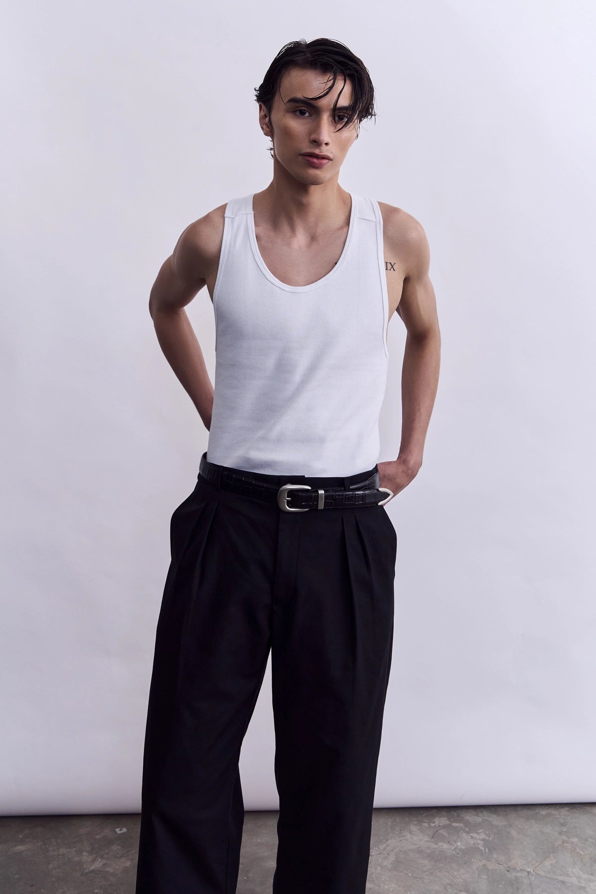 ORGANIC COTTON STUDIO TANK -WHITE