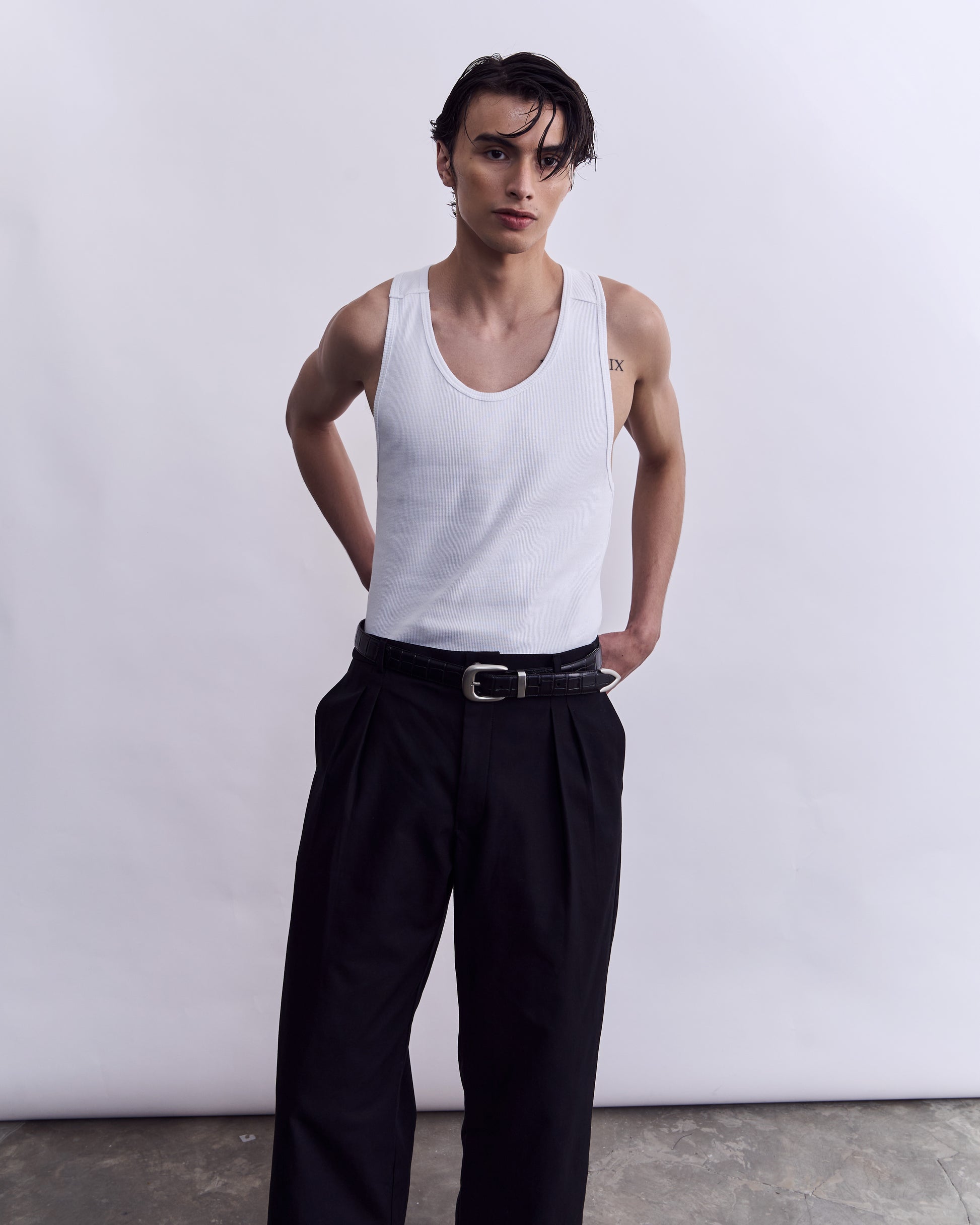 Organic Cotton Studio Tank - White
