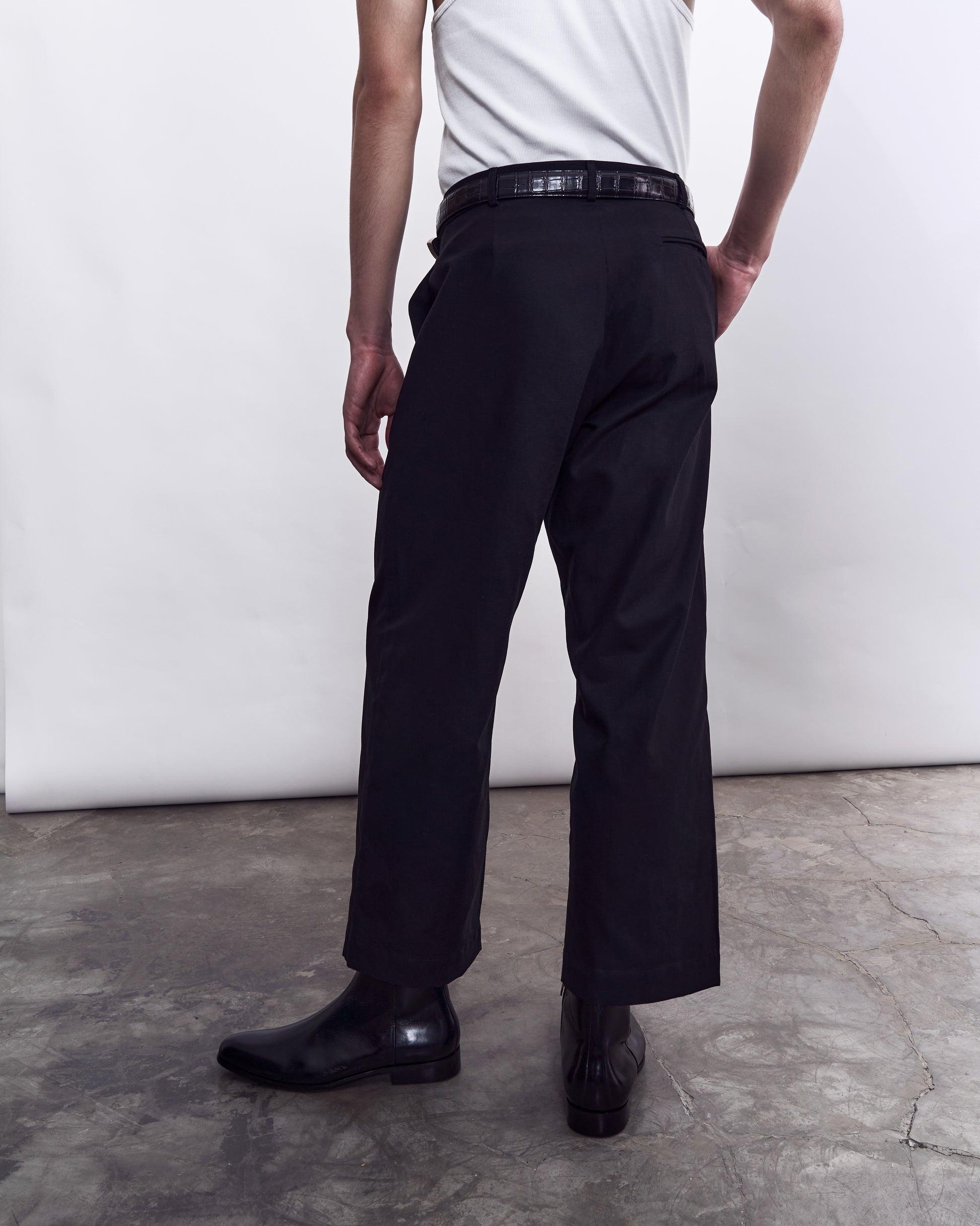 Cotton Work Trouser - Black
