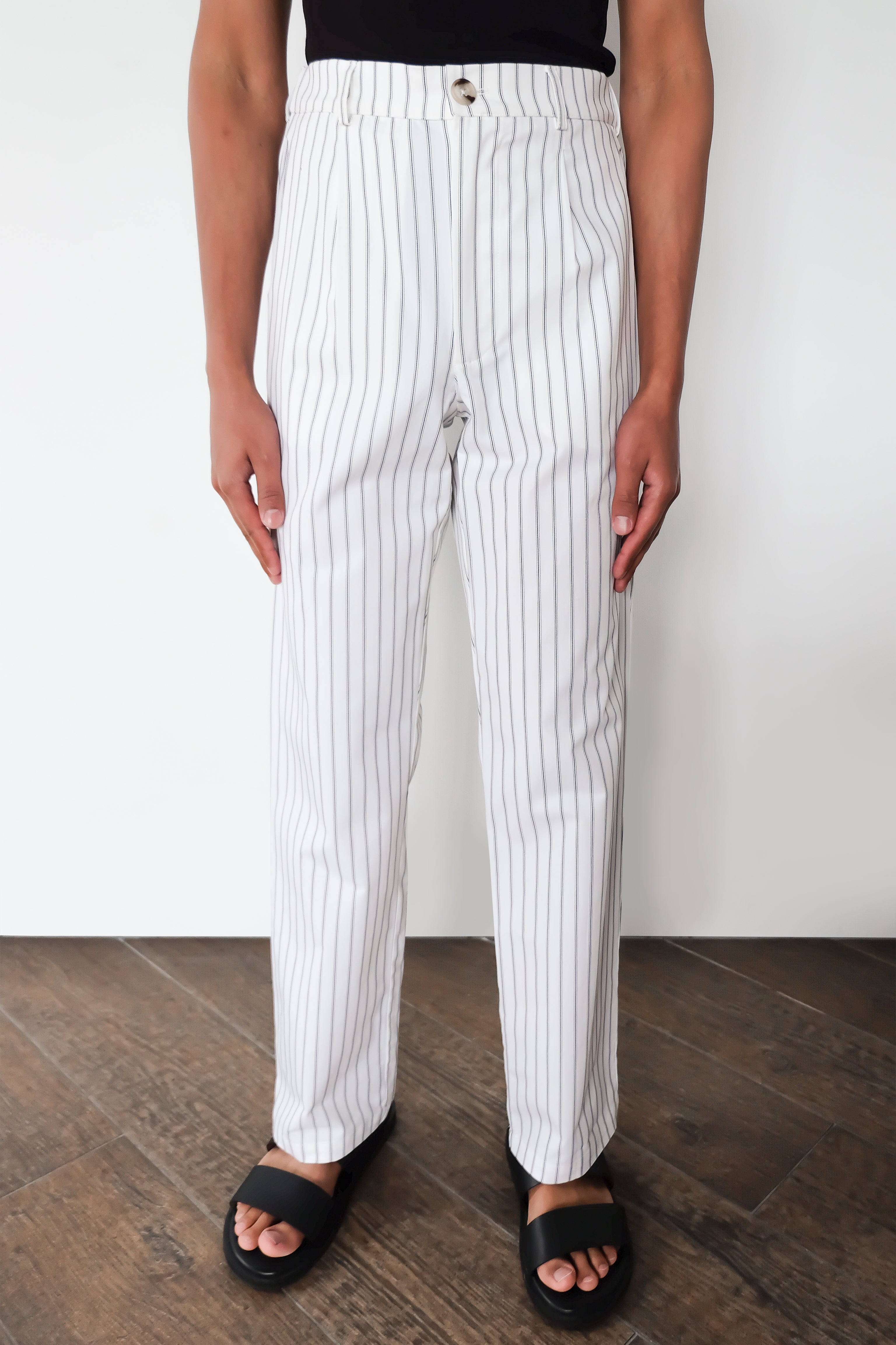 Japanese Cotton Blend Straight Leg Trouser – Salt