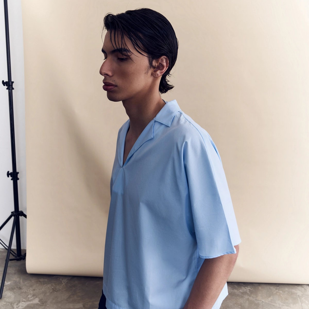 SHORT SLEEVE WORK SHIRT - LIGHT BLUE
