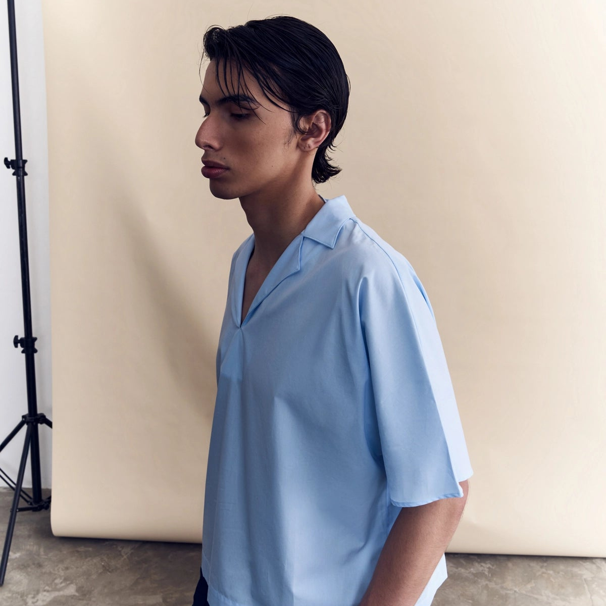 SHORT SLEEVE WORK SHIRT - LIGHT BLUE