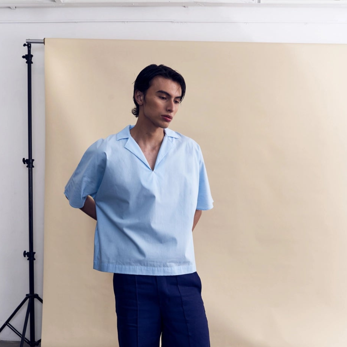 SHORT SLEEVE WORK SHIRT - LIGHT BLUE